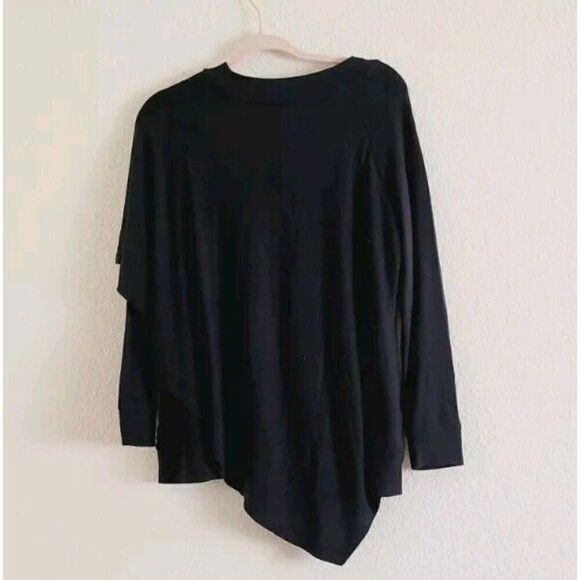 Soft Surroundings Madeline Tunic Small Petite Cape Overlay Stretch Knit Top - Picture 6 of 8